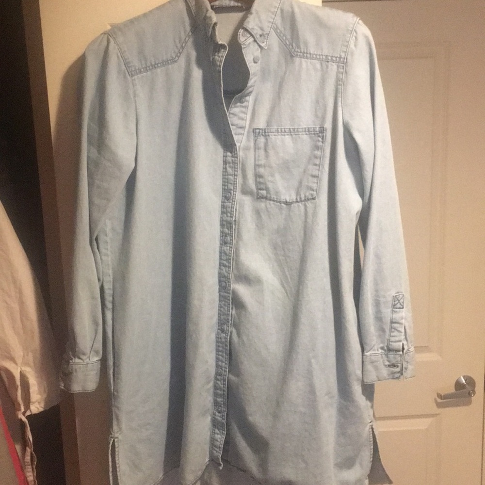 Zara denim shirt dress